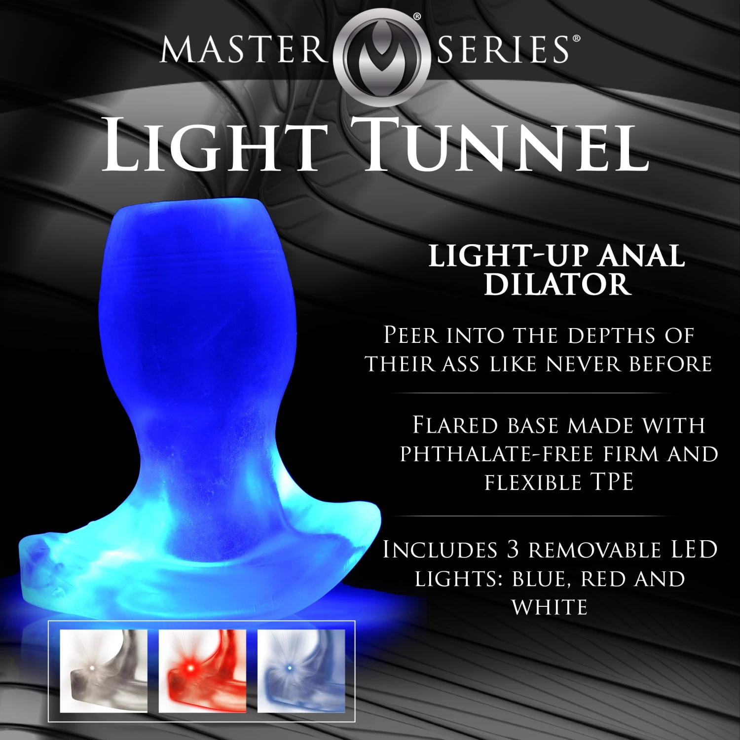 Master Series Light-Tunnel Light-Up Anal Dilator 2 Master Series Light-Tunnel Light-Up Anal Dilator - Image 2