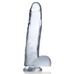Clear C-Thru Dildo With Balls