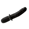 Master Series Power Pounder Vibrating And Thrusting Silicone Dildo - Black