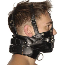 Strict Leather Premium Muzzle With Blindfold And Gag -Boyz Shop AB471 crop 4