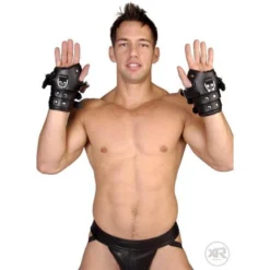 Strict Leather Four-Buckle Suspension Cuffs -Boyz Shop AB534 male inside clean wm big