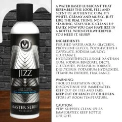 Master Series 8oz Jizz Cum-Scented Lube -Boyz Shop AC705 08
