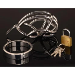 Master Series The Captus Stainless Steel Chastity Device -Boyz Shop AD150 DETAIL wm big