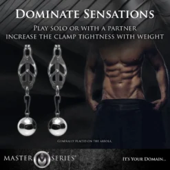 Master Series Deviant Monarch Weighted Nipple Clamps -Boyz Shop AE289 05 male