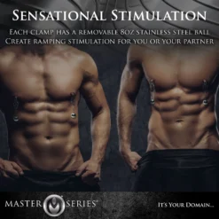 Master Series Deviant Monarch Weighted Nipple Clamps -Boyz Shop AE289 06 male