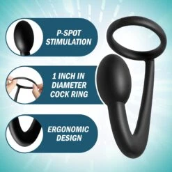 The Explorer Silicone Cock Ring And Prostate Plug -Boyz Shop AE389 WebImage 004