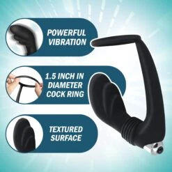 Nova Silicone Cock Ring And Prostate Vibe 13 Nova Silicone Cock Ring And Prostate Vibe -Boyz Shop AE425 WebImage 004