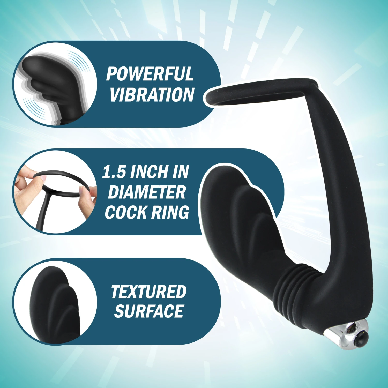 Nova Silicone Cock Ring And Prostate Vibe 5 Nova Silicone Cock Ring And Prostate Vibe - Image 5