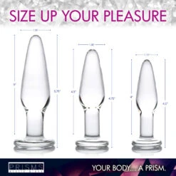 3pc Dosha Glass Anal Plug Kit 11 3pc Dosha Glass Anal Plug Kit -Boyz Shop AE599 03