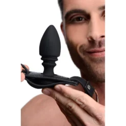 STRICT Male Cock Ring Harness With Silicone Anal Plug -Boyz Shop AF310 Model 001 750