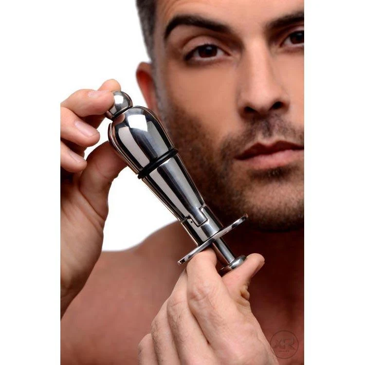 Master Series Stainless Steel Locking Anal Plug 1 Master Series Stainless Steel Locking Anal Plug