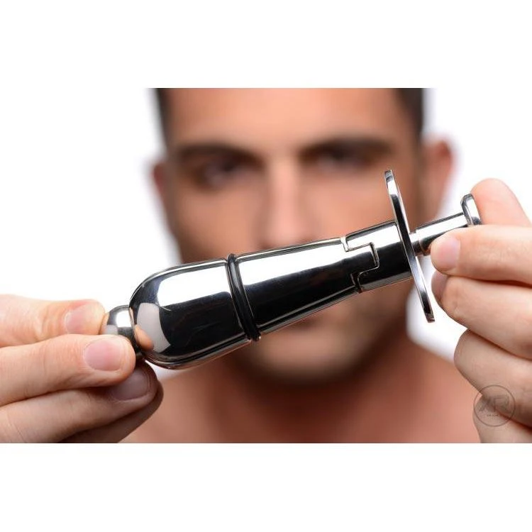 Master Series Stainless Steel Locking Anal Plug 5 Master Series Stainless Steel Locking Anal Plug - Image 5