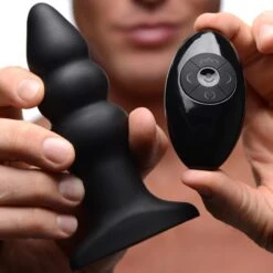 Rimmers Model I Rippled Rimming Plug With Remote