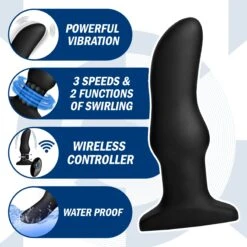 Rimmers Model M Curved Rimming Plug With Remote 7 Rimmers Model M Curved Rimming Plug With Remote -Boyz Shop AF485 WebImage 004