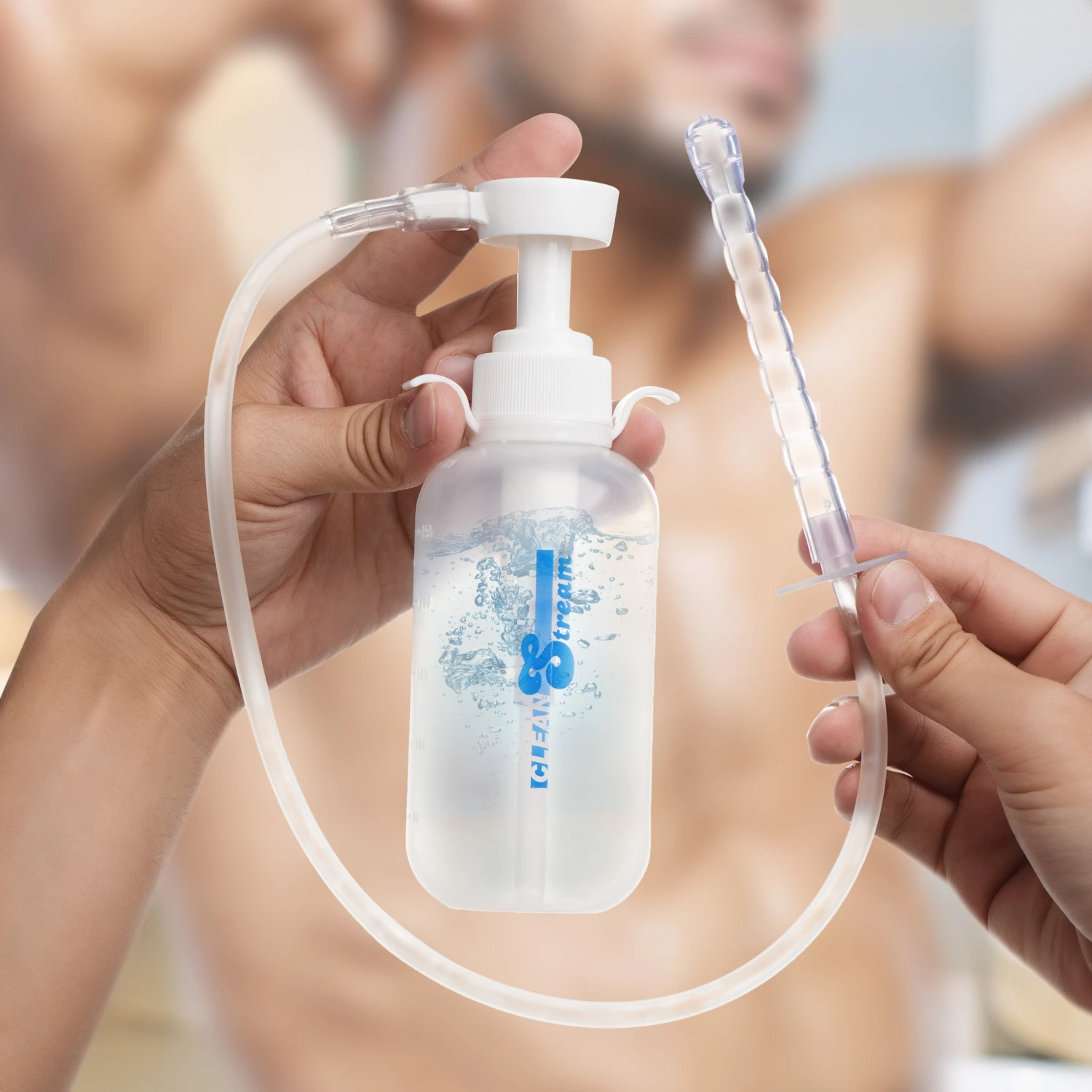 Pump Action Enema Bottle With Nozzle 1 Pump Action Enema Bottle With Nozzle