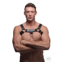 English Bull Dog Harness With Cock Strap 11 English Bull Dog Harness With Cock Strap -Boyz Shop AF551 Male Model 007 750