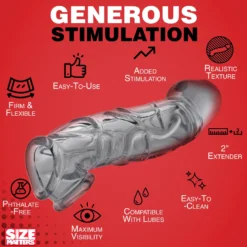 Size Matters 2 Inch Clear Extender Sleeve -Boyz Shop AF858 04