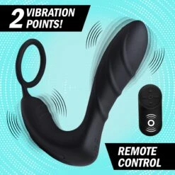 Silicone Prostate Vibrator And Strap With Remote Control 9 Silicone Prostate Vibrator And Strap With Remote Control -Boyz Shop AF871 WebImage 001