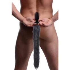 Remote Control Vibrating Fox Tail Anal Plug