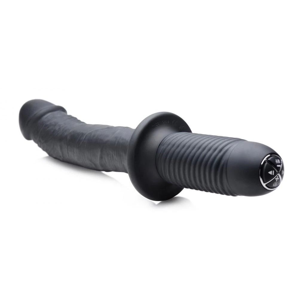 The Large Realistic 10X Silicone Vibrator With Handle 3 The Large Realistic 10X Silicone Vibrator With Handle - Image 3