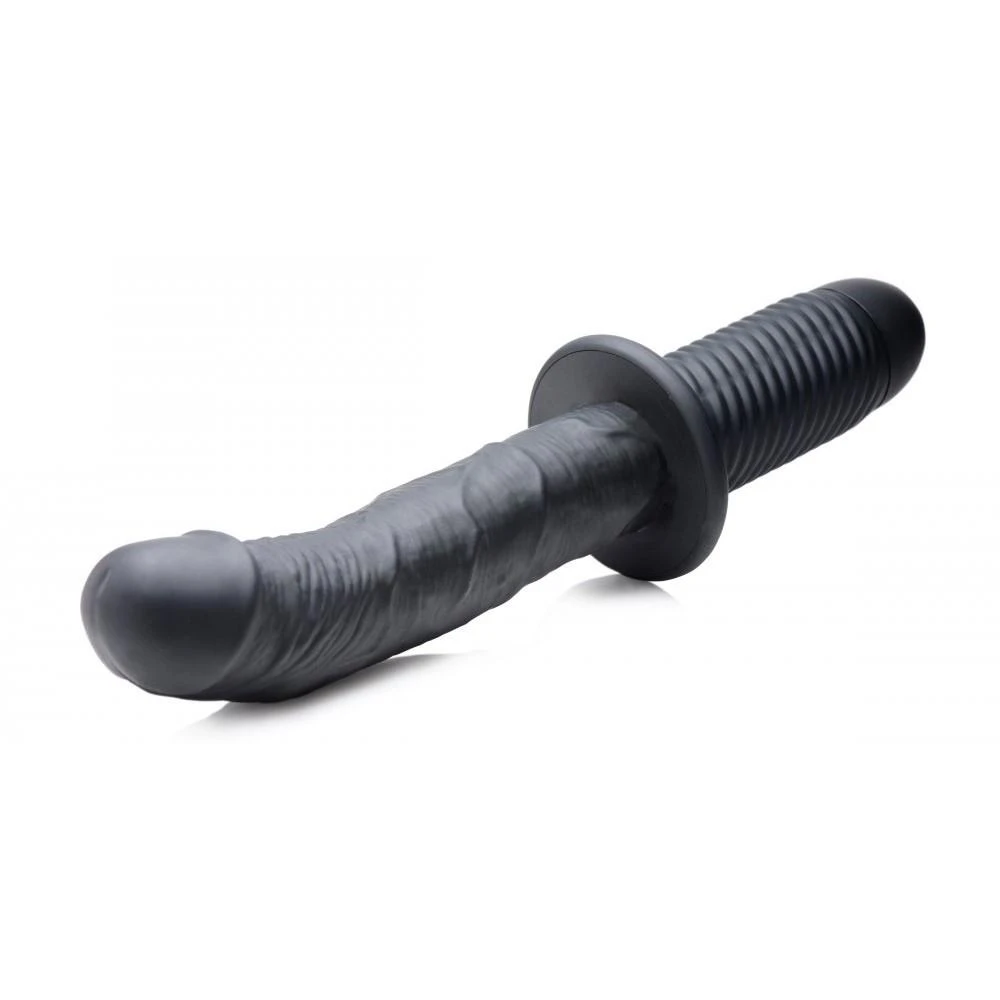 The Large Realistic 10X Silicone Vibrator With Handle 4 The Large Realistic 10X Silicone Vibrator With Handle - Image 4