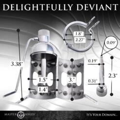 Master Series Spiked Chamber Chastity Cage -Boyz Shop AG386 03