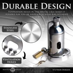 Master Series Spiked Chamber Chastity Cage -Boyz Shop AG386 04