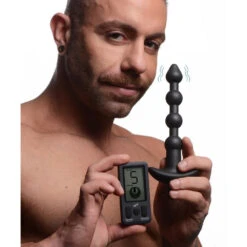 25X Vibrating Silicone Anal Beads With Remote Control