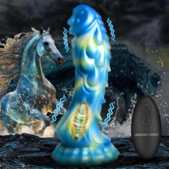 Sea Stallion Vibrating Silicone Dildo With Remote