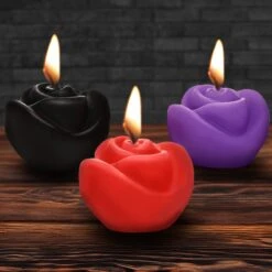 Master Series Fire Garden 3pc Rose Candle Set