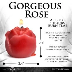 Master Series Flaming Rose Drip Candle 12 Master Series Flaming Rose Drip Candle -Boyz Shop AH234 03