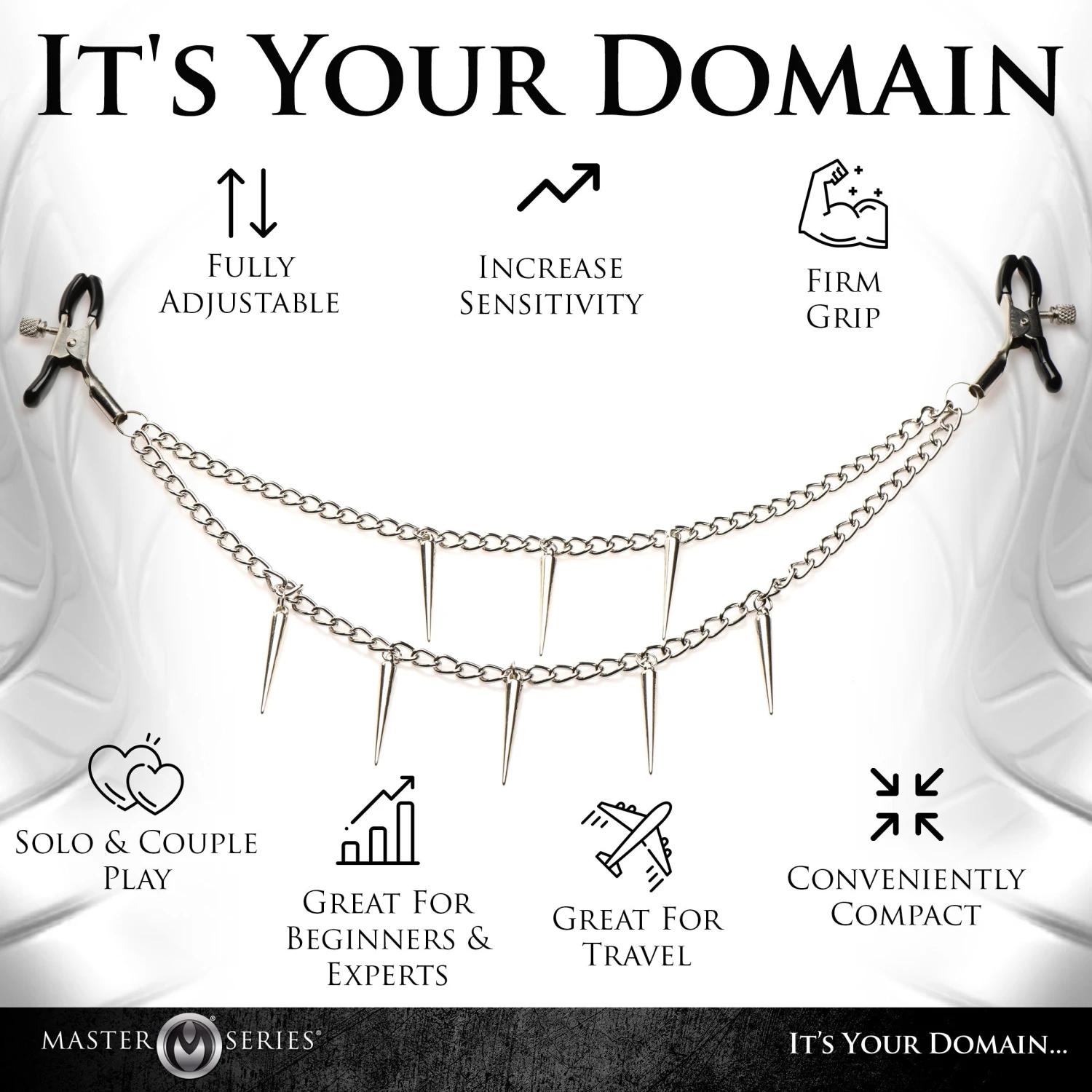 Master Series Daggers Double Chain Nipple Clamps 5 Master Series Daggers Double Chain Nipple Clamps - Image 5