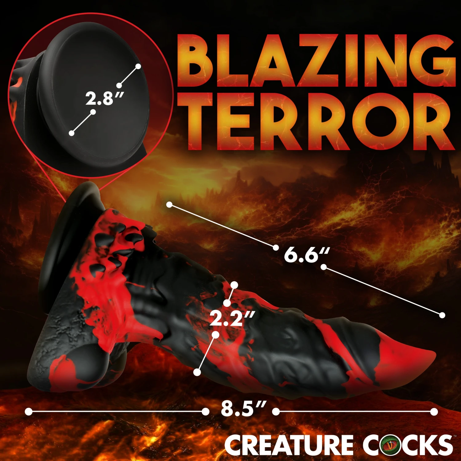 Fire Demon Monster Silicone Dildo 4 Fire Demon Monster Silicone Dildo - Image 4