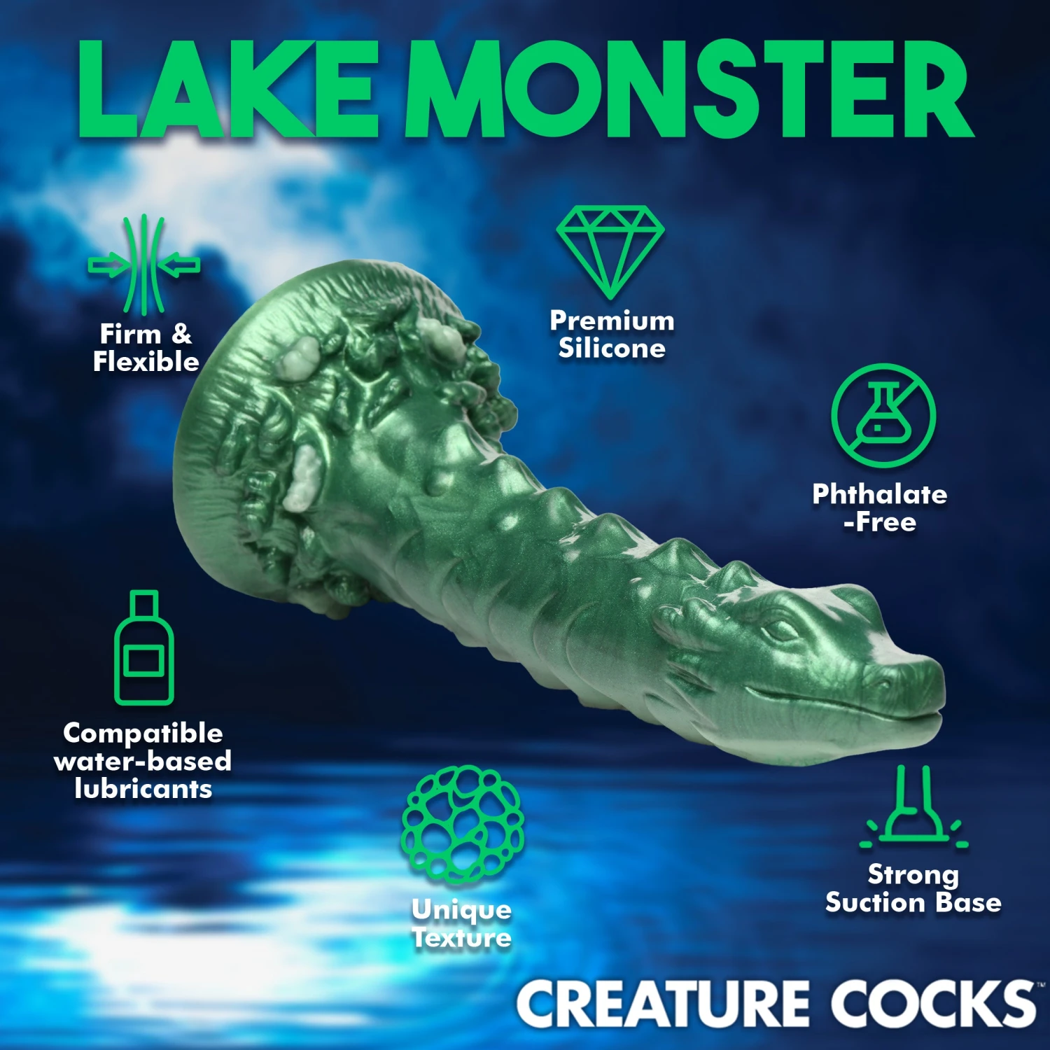Cockness Monster Lake Creature Silicone Dildo 6 Cockness Monster Lake Creature Silicone Dildo - Image 6