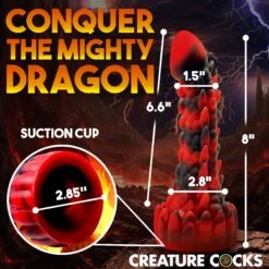 Demon Rising Scaly Dragon Silicone Dildo -Boyz Shop AH267 03