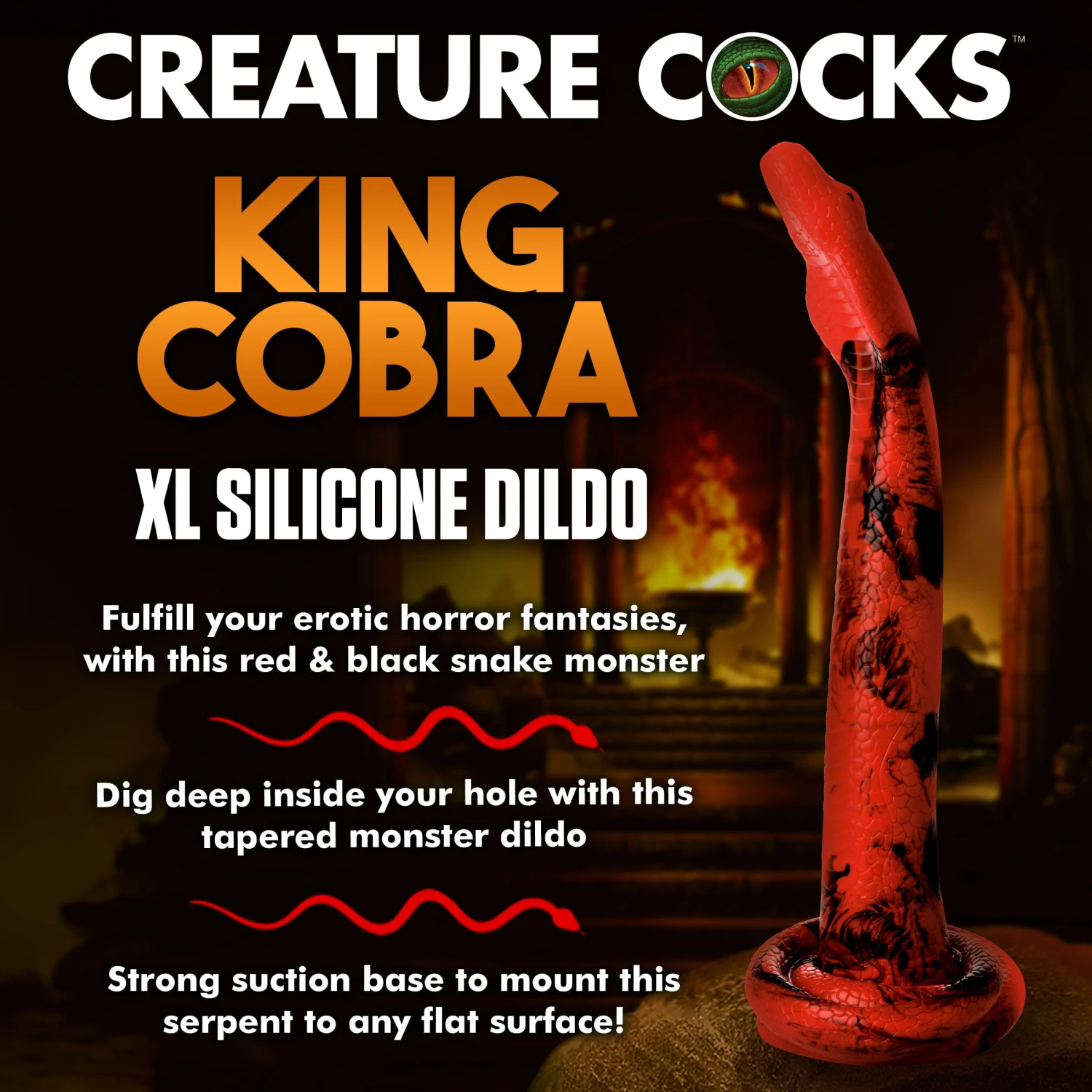 Giant King Cobra Silicone Dildo 5 Giant King Cobra Silicone Dildo - Image 5