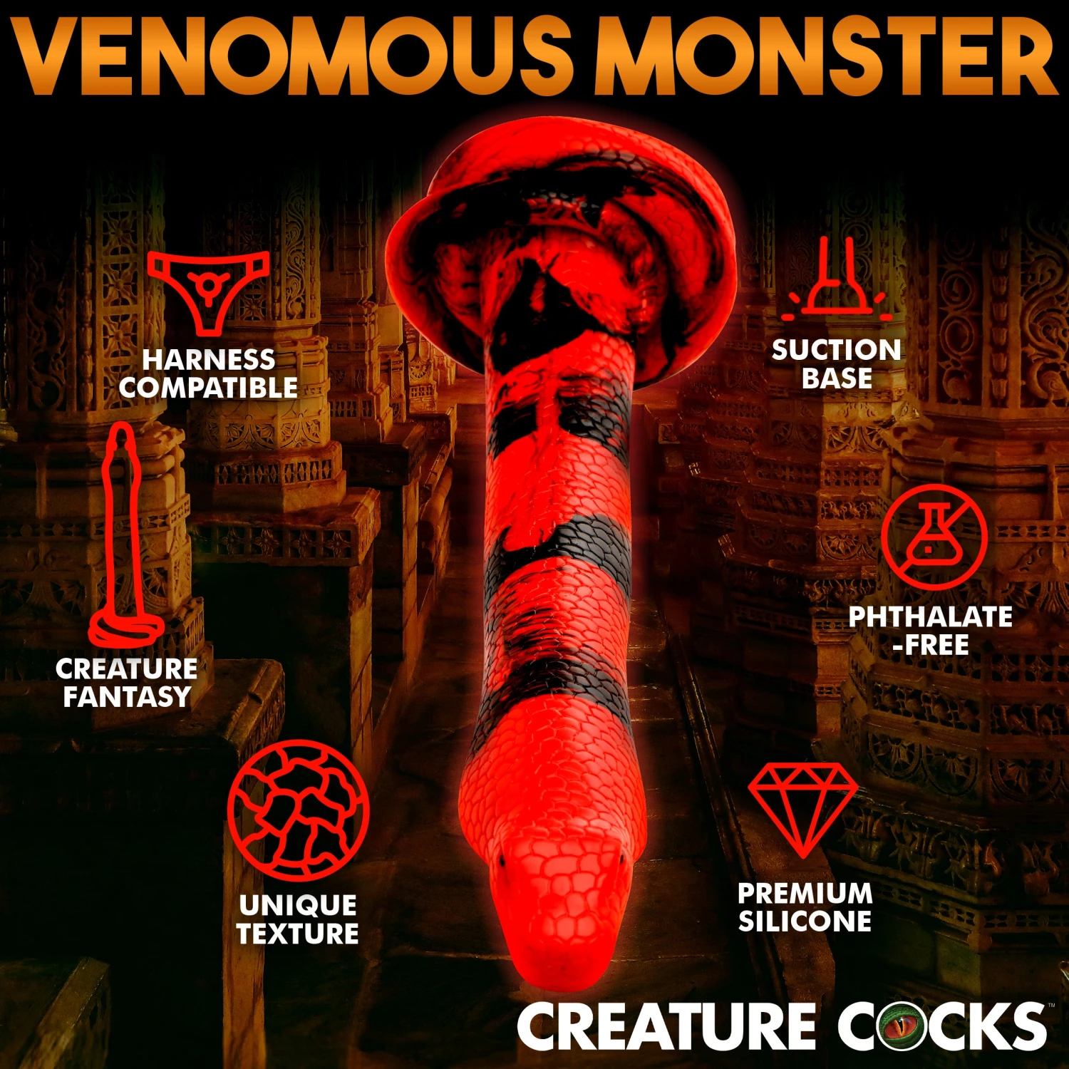 Giant King Cobra Silicone Dildo 7 Giant King Cobra Silicone Dildo - Image 7