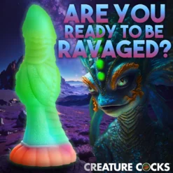 Galactic Cock Alien Creature Glow-in-the-Dark Silicone Dildo -Boyz Shop AH290 02