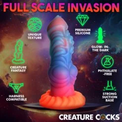 Alien Invader Glow-In-The-Dark Silicone Dildo -Boyz Shop AH292 05