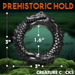 Black Caiman Silicone Cock Ring -Boyz Shop AH297 03