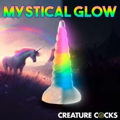 Uni-Glow Glow-In-The-Dark Rainbow Silicone Dildo 12 Uni-Glow Glow-In-The-Dark Rainbow Silicone Dildo -Boyz Shop AH310 04