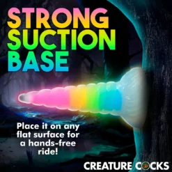 Uni-Glow Glow-In-The-Dark Rainbow Silicone Dildo 15 Uni-Glow Glow-In-The-Dark Rainbow Silicone Dildo -Boyz Shop AH310 07