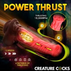 Deluxe Centaur Thrusting & Vibrating Silicone Dildo 13 Deluxe Centaur Thrusting & Vibrating Silicone Dildo -Boyz Shop AH328 07