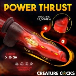 Ramming Hound Thrusting & Vibrating Silicone Dildo -Boyz Shop AH329 07