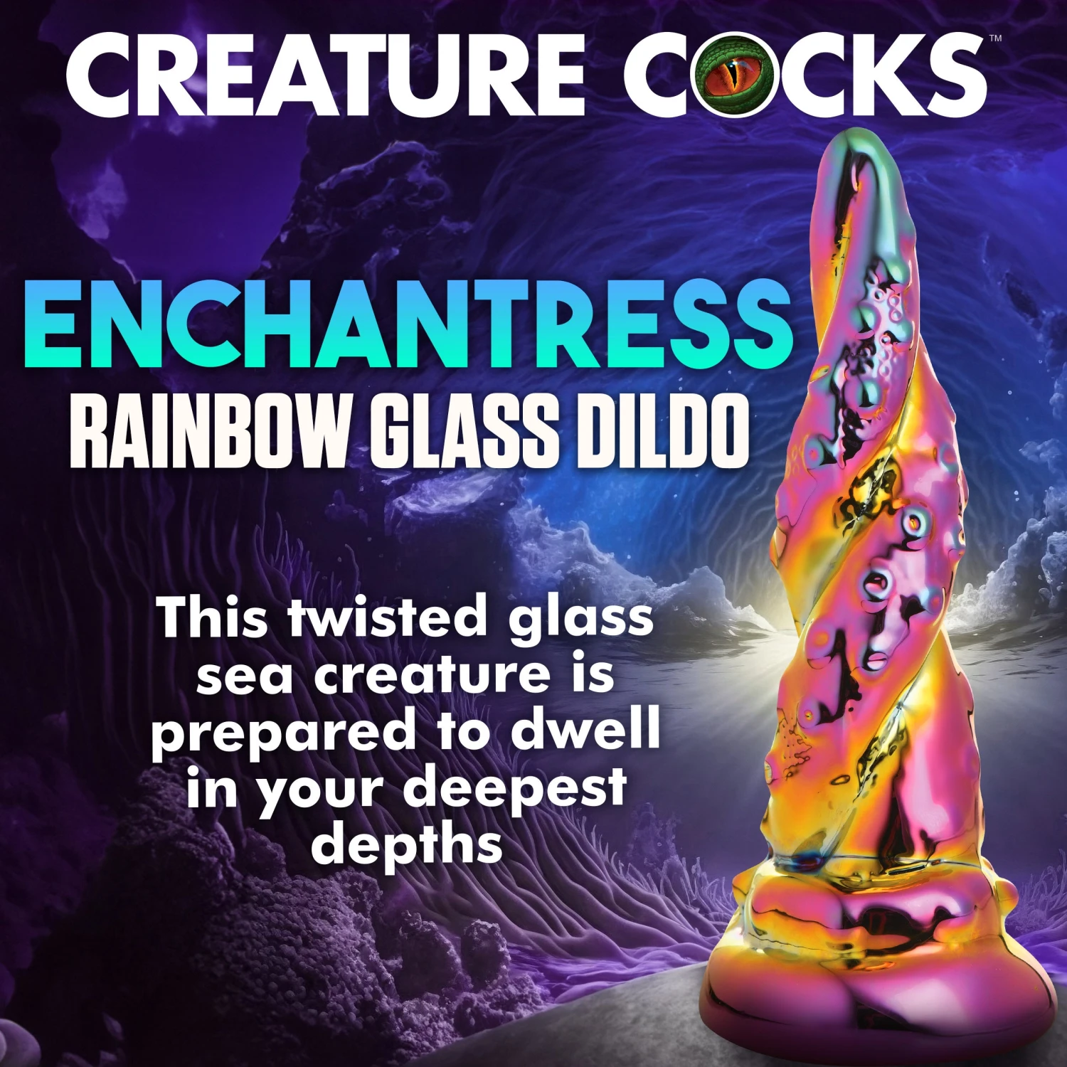 Enchantress Rainbow Glass Dildo 2 Enchantress Rainbow Glass Dildo - Image 2