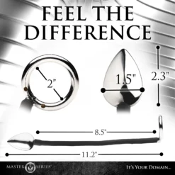 Master Series Tug And Plug Cock And Ball Ring With Anal Plug -Boyz Shop AH347 03