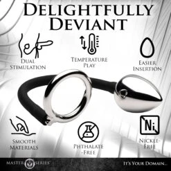 Master Series Tug And Plug Cock And Ball Ring With Anal Plug -Boyz Shop AH347 04