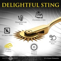 Master Series Gold Sensation Wartenberg Wheel 11 Master Series Gold Sensation Wartenberg Wheel -Boyz Shop AH348 04