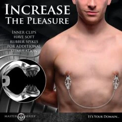 Master Series Primal Spiked Clover Nipple Clamps -Boyz Shop AH351 02M