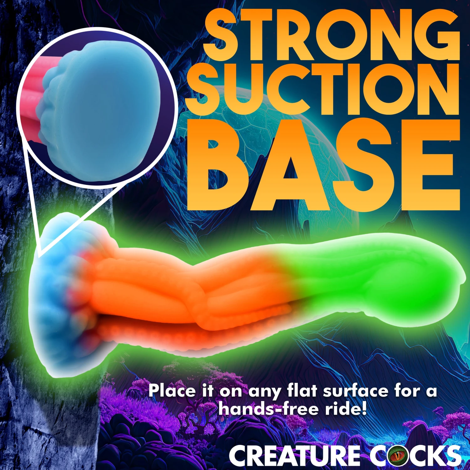 Tenta-Glow Glow-In-The-Dark Silicone Dildo 8 Tenta-Glow Glow-In-The-Dark Silicone Dildo - Image 8